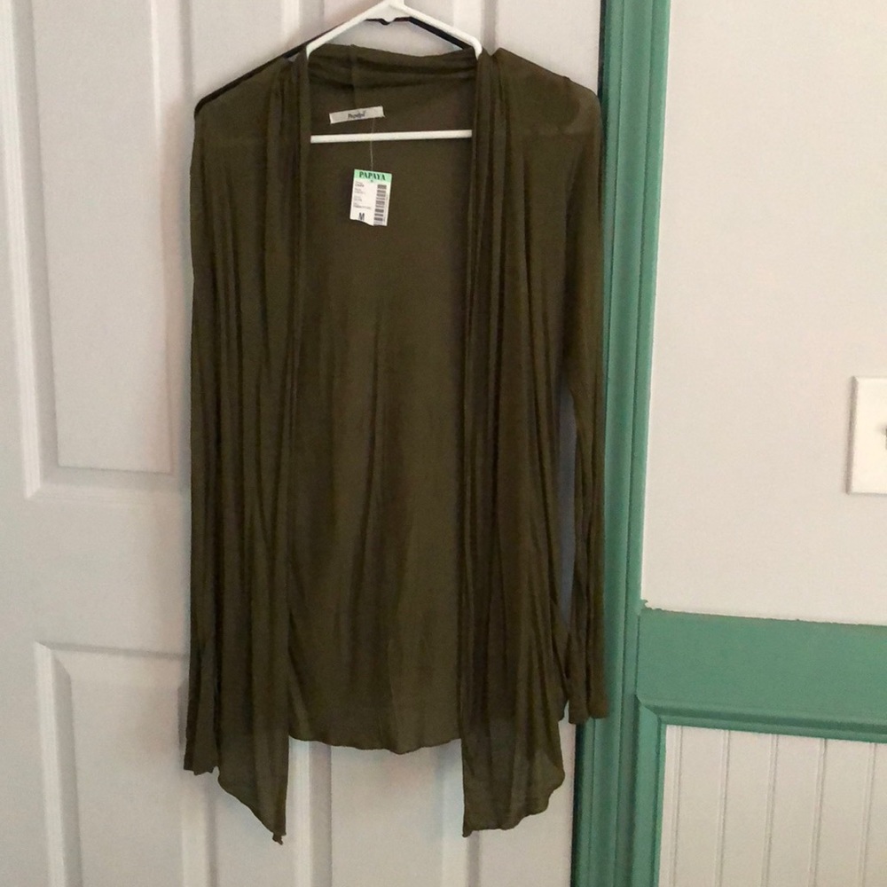 Olive Green Papaya Cardigan